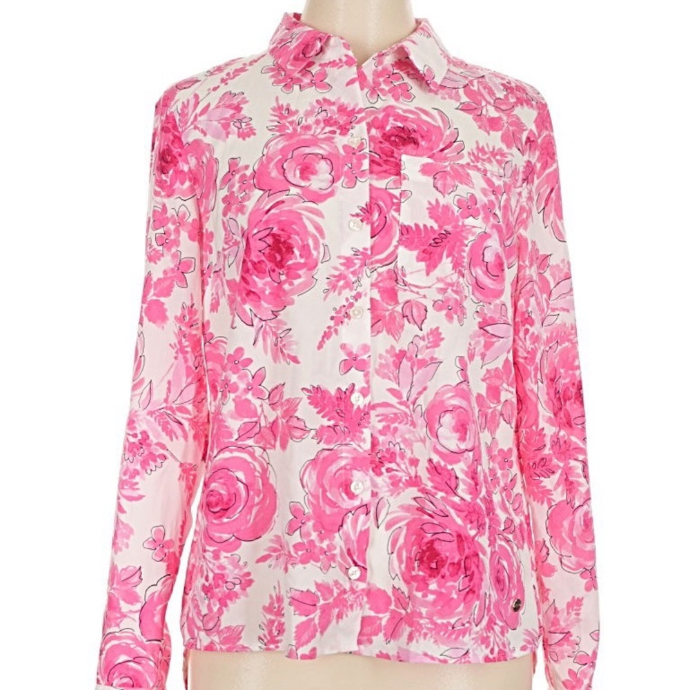Top Floral Pink Rose